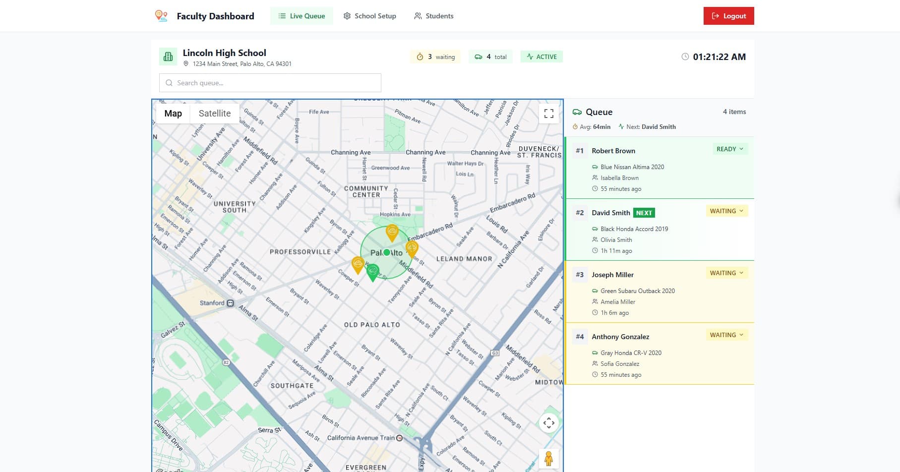 Dashboard Preview - Streamlined Student Dispatch